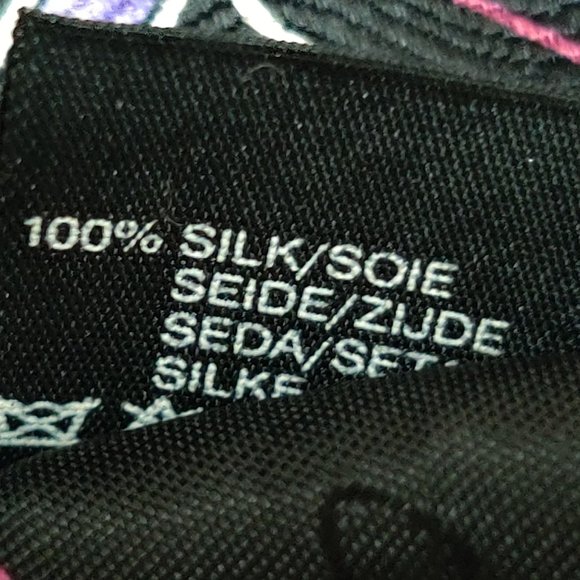 Angelo Litrico Mens Necktie C&A Silk Purple Black Abstract Ombre Statement Tie - Picture 6 of 7